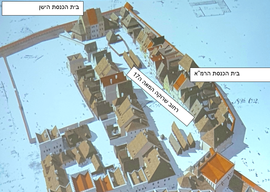 תוכנית עיר קז'ימיז' ליד קרקוב רח שרוקה אזור מגורים של היהודים